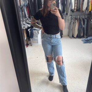 American Eagle Outfitters Blue Straight Leg Jeans